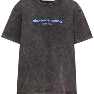 Alexander-wang Men's Grey and Black T-shirt
